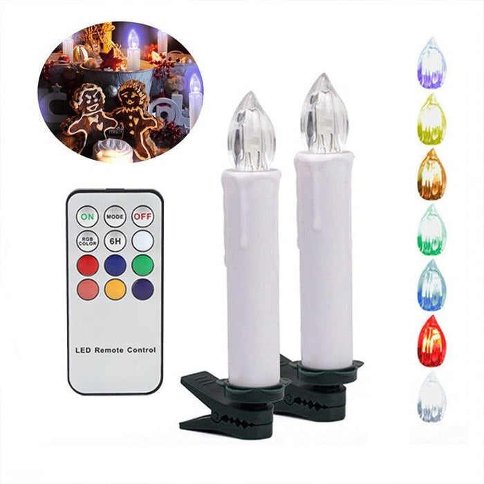 LED Candle Lamp Simulation Flame Light Warm Candle Family Party Christmas Birthday Party Decorated With Candles Ivory Battery Operated LED Taper Candles With Remote Control Christmas Candles