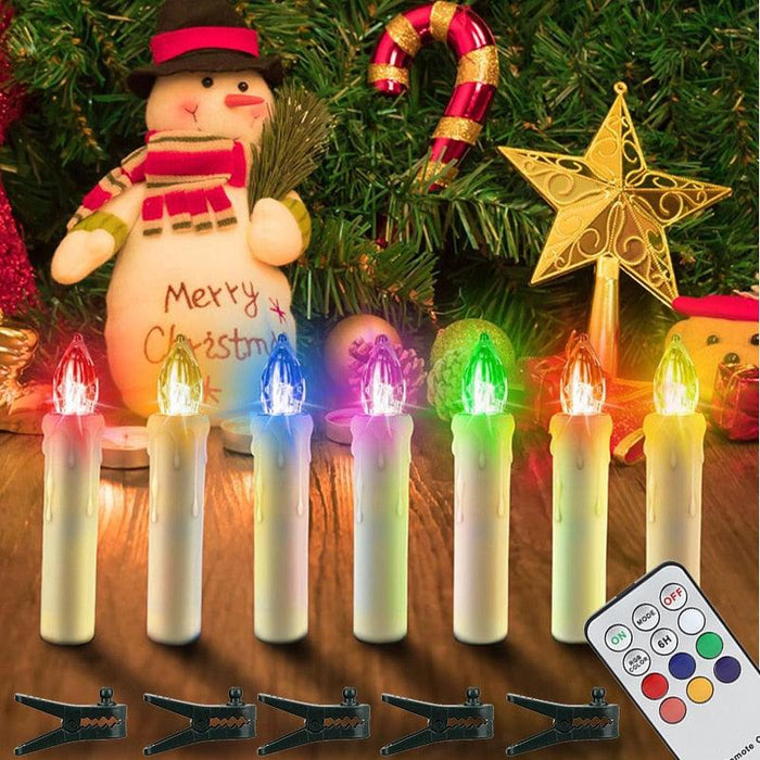 LED Candle Lamp Simulation Flame Light Warm Candle Family Party Christmas Birthday Party Decorated With Candles Ivory Battery Operated LED Taper Candles With Remote Control Christmas Candles