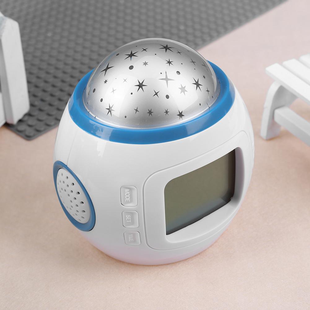 LED Digital Alarm Clock Alarm Clock for Kids Clocks Digital with LED Display Projection Music Star Sky Projection Calendar Thermometer Snooze Starry Star Glowing Alarm Clock For Children Baby Room Calendar Thermometer Night Light Projector