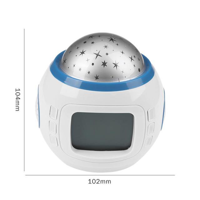 LED Digital Alarm Clock Alarm Clock for Kids Clocks Digital with LED Display Projection Music Star Sky Projection Calendar Thermometer Snooze Starry Star Glowing Alarm Clock For Children Baby Room Calendar Thermometer Night Light Projector