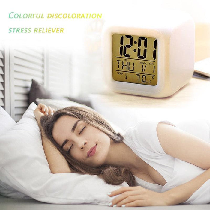 LED Digital Smart Alarm Clock Electronic Desktop Clocks LCD Display Showing Time Alarm Date Bedside Alarm Clocks with Snooze for Bedroom Kitchen Office Battery Operated  Watch Table Electronic Desktop Clocks USB Wake Up Clock Wake Up Time