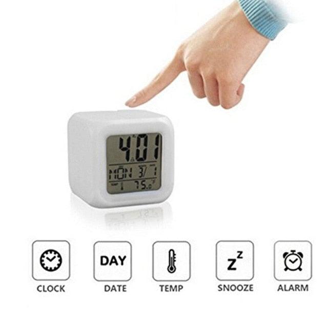 LED Digital Smart Alarm Clock Electronic Desktop Clocks LCD Display Showing Time Alarm Date Bedside Alarm Clocks with Snooze for Bedroom Kitchen Office Battery Operated  Watch Table Electronic Desktop Clocks USB Wake Up Clock Wake Up Time