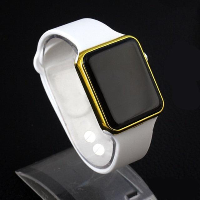 LED Electronic Sport Silicone Kids Watch Fashion Casual Outdoor Digital Display Watches Simple Kids Digital Watch Sport Led Simply Stylish Electronic Digital Wrist Watches For Women Ladies Teens Girls