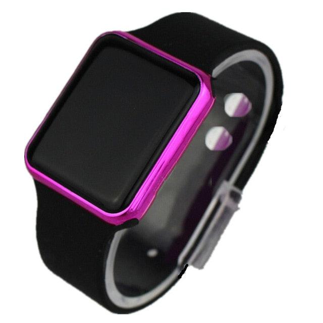 LED Electronic Sport Silicone Kids Watch Fashion Casual Outdoor Digital Display Watches Simple Kids Digital Watch Sport Led Simply Stylish Electronic Digital Wrist Watches For Women Ladies Teens Girls