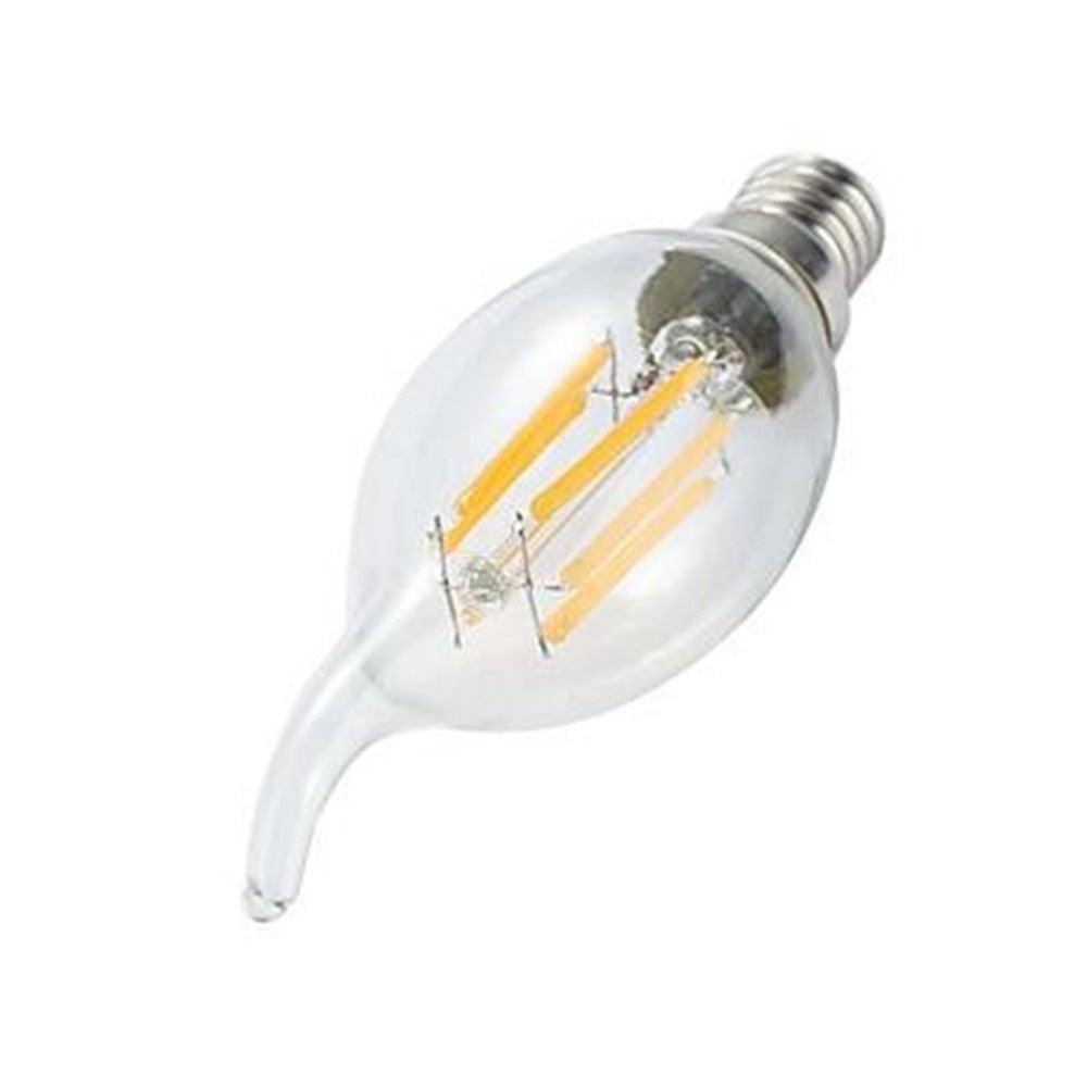 LED Filament Bulb E14 4W/6W AC220V Glass Shell 360 Degree C35 Edison Retro Candle Light Warm/Cold White  LED Candelabra Bulb 25W Equivalent 250 Lumens, 3000K Soft White 2W Filament Dimmable LED Chandelier Light Bulbs