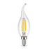 LED Filament Bulb E14 4W/6W AC220V Glass Shell 360 Degree C35 Edison Retro Candle Light Warm/Cold White  LED Candelabra Bulb 25W Equivalent 250 Lumens, 3000K Soft White 2W Filament Dimmable LED Chandelier Light Bulbs