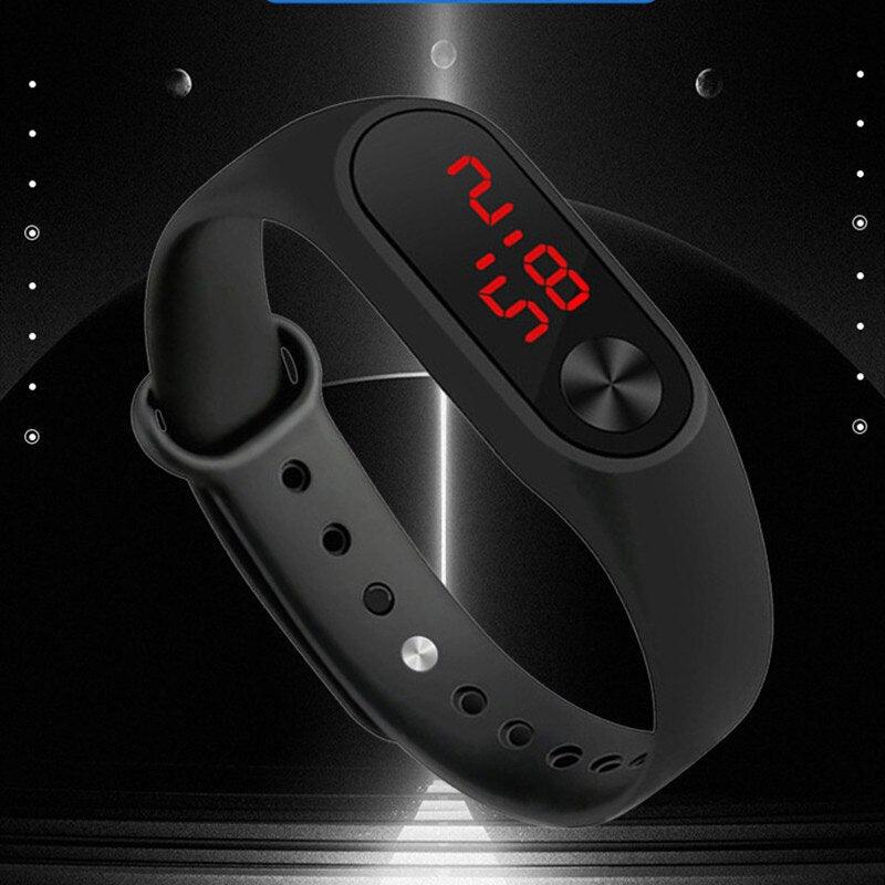 LED Sports Watches Women Silicone Electronic Digital Watch Student Wrist Bracelet LED Digital Silicone Strap Creative Hand Ring Electronic Watch Suitable For Women Men Student Kids