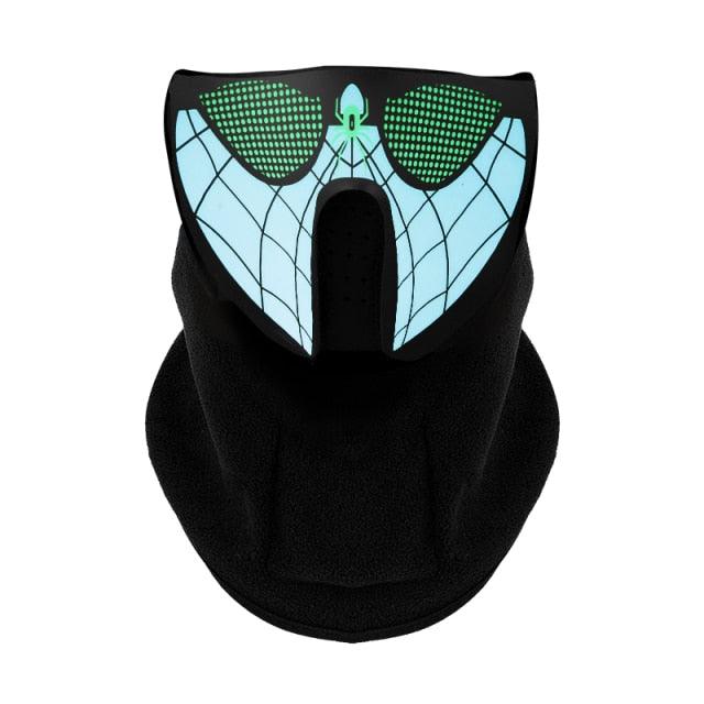 LED Warm Headgear ED Face Mask Party Masks Light Up Dance Halloween Cosplay Easter Rave Mask Luminous Costume Washable Foldable  Luminous Cool Party Mask Activated Light Up Mask Led Music Party Mask Led Music Mask for Festival Party