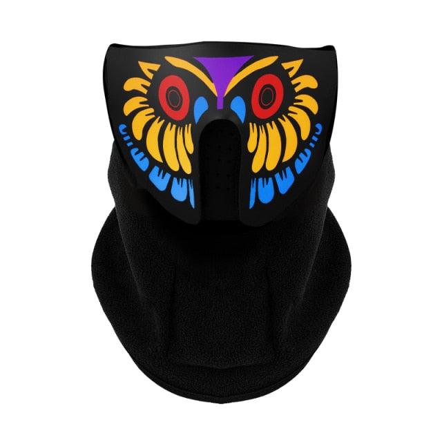 LED Warm Headgear ED Face Mask Party Masks Light Up Dance Halloween Cosplay Easter Rave Mask Luminous Costume Washable Foldable  Luminous Cool Party Mask Activated Light Up Mask Led Music Party Mask Led Music Mask for Festival Party