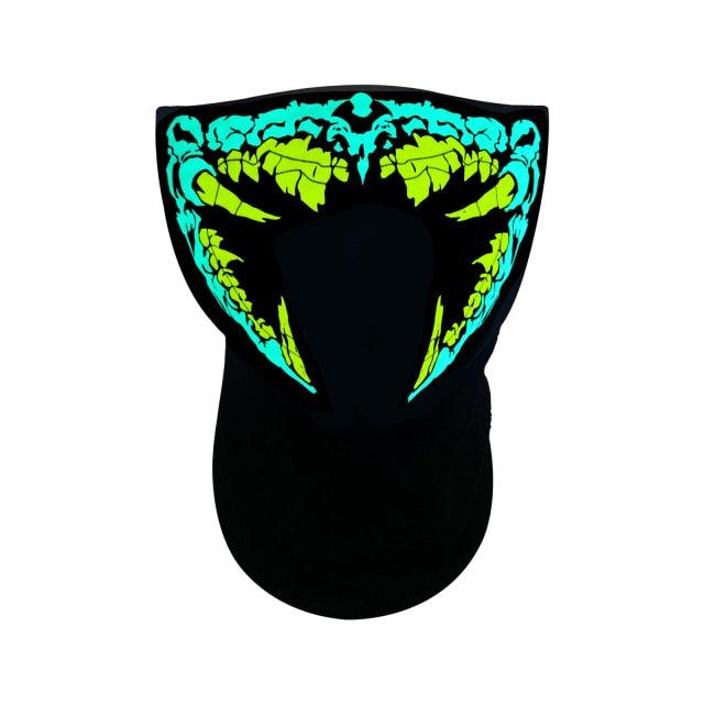 LED Warm Headgear ED Face Mask Party Masks Light Up Dance Halloween Cosplay Easter Rave Mask Luminous Costume Washable Foldable  Luminous Cool Party Mask Activated Light Up Mask Led Music Party Mask Led Music Mask for Festival Party