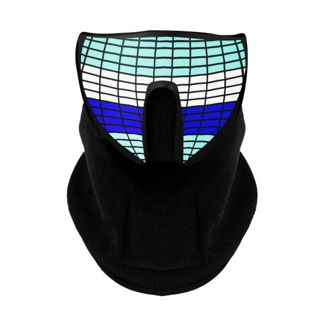 LED Warm Headgear ED Face Mask Party Masks Light Up Dance Halloween Cosplay Easter Rave Mask Luminous Costume Washable Foldable  Luminous Cool Party Mask Activated Light Up Mask Led Music Party Mask Led Music Mask for Festival Party