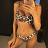 Leopard Bikini Women Swimwear Female Swimsuit Two-piece Bikini Set Comfortable Bathing Suit Swim Lady High Waist Bikini Set For Women Athletic Two Piece Soft Swimsuit Sporty Scoop Neck Bathing Suit