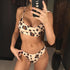 Leopard Bikini Women Swimwear Female Swimsuit Women Two Pieces Scalloped Bikini Set Swimsuits  Bathing Suit Two-pieces Bikini Set Bather Bathing Suit