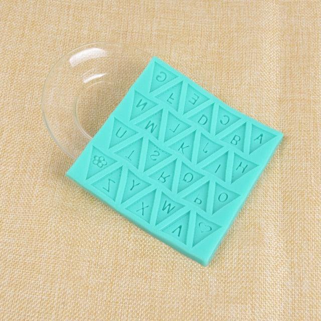 Letters Mold Triangle Alphabet Silicone Baking Mould Cupcake Decorating Tool Fondant Candy Chocolate Gumpaste Nonstick Letters Mold Triangle Alphabet Silicone Baking Mould Cupcake Decorating Tool