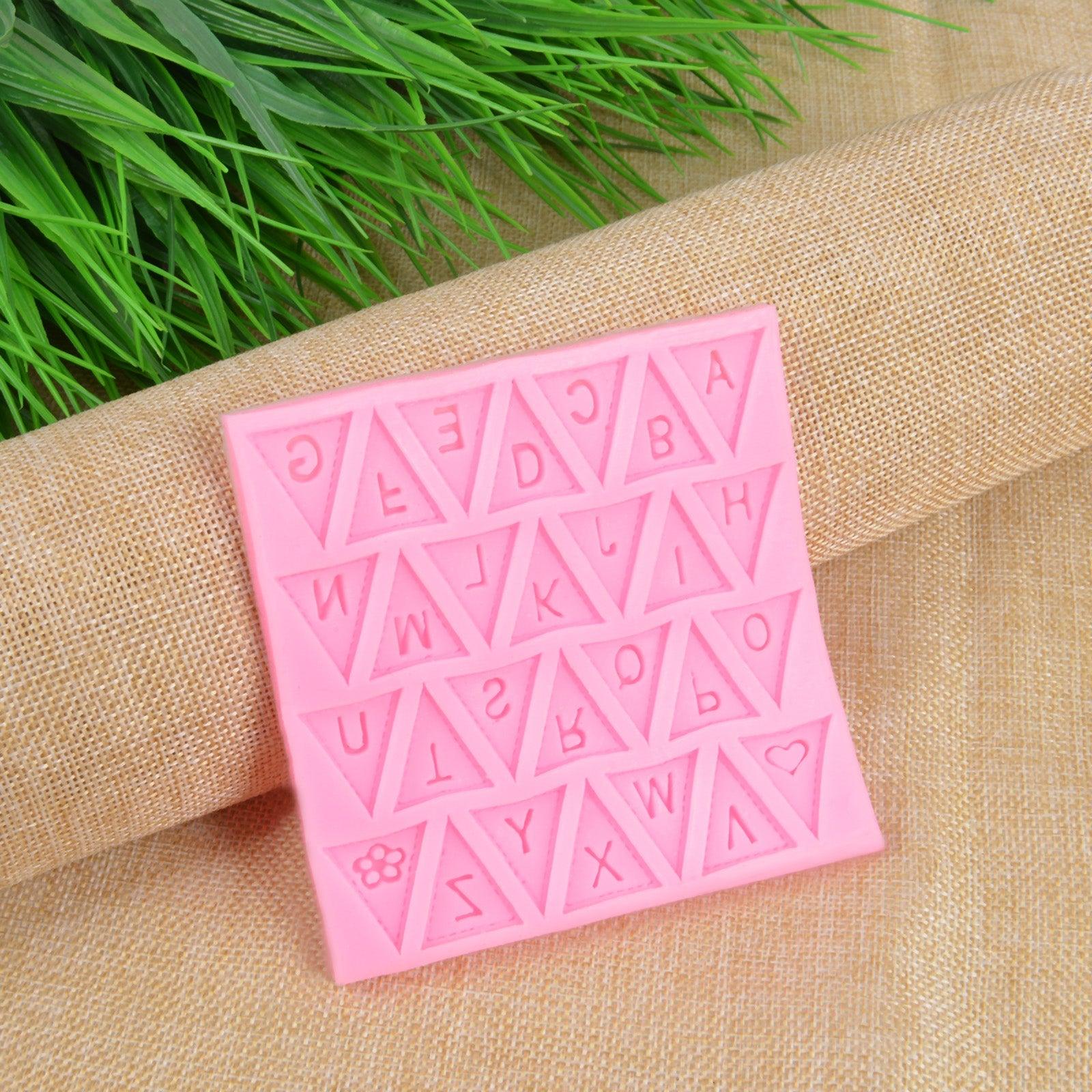 Letters Mold Triangle Alphabet Silicone Baking Mould Cupcake Decorating Tool Fondant Candy Chocolate Gumpaste Nonstick Letters Mold Triangle Alphabet Silicone Baking Mould Cupcake Decorating Tool