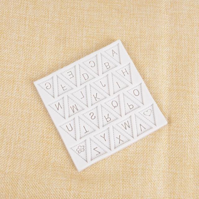 Letters Mold Triangle Alphabet Silicone Baking Mould Cupcake Decorating Tool Fondant Candy Chocolate Gumpaste Nonstick Letters Mold Triangle Alphabet Silicone Baking Mould Cupcake Decorating Tool