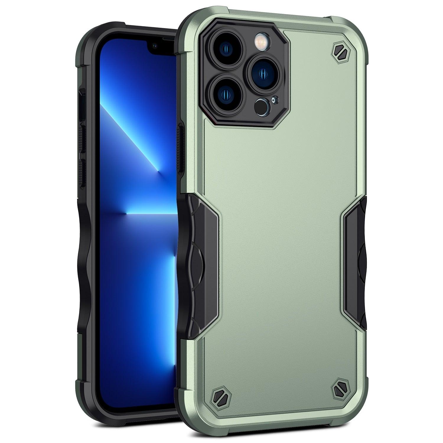 Light-Armor Shockproof Case For iPhone 14 Pro Max 13 Pro Max Mini 12 Max Cover Ultra-thin Mobile Case Ultra Slim Soft Silicone Cover iphone Case Compatible with iPhone 12 Pro Case