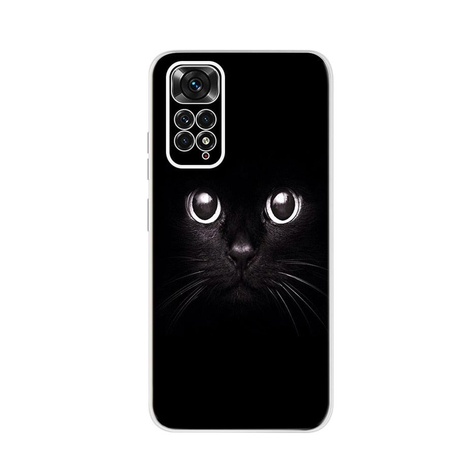 Light Luminous Case for Redmi Case Phone Cover in Soft and Hard PC Shockproof Anti-Scratch Case For Xiaomi Redmi Note 11 Case Redmi Note 11S Cover Luxury Cat Butterfly Soft Silicone Full Bumper For Xiaomi Redmi Note11 S Case