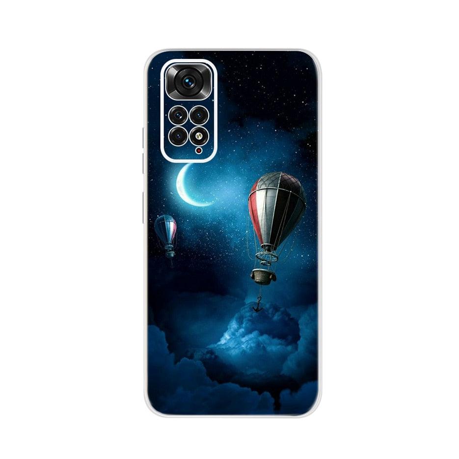 Light Luminous Case for Redmi Case Phone Cover in Soft and Hard PC Shockproof Anti-Scratch Case For Xiaomi Redmi Note 11 Case Redmi Note 11S Cover Luxury Cat Butterfly Soft Silicone Full Bumper For Xiaomi Redmi Note11 S Case