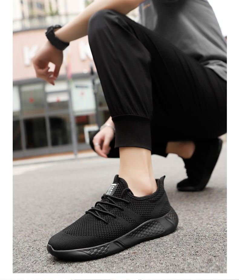 Light Running Comfortable Casual Men's Sneaker Breathable Non-slip Wear-resistant Outdoor Walking Men Sport Flat Breathable Summer Walking Beach Mesh Shoes Comfortable Mesh Athletic Sneakers