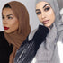 Light Soft Fashion Solid Scarf Crinkle Cotton Linen Wrap Shawl Hijab Muslim Woman Shawls Turban Islamic Clothing Head Wrap For Women