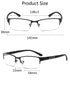 Lightweight Alloy Semi-Rimless New Design Reading Glasses For  Men And Women With  High Quality Half Frame  Men Reading Glasses  For Men New Retro Eyewear