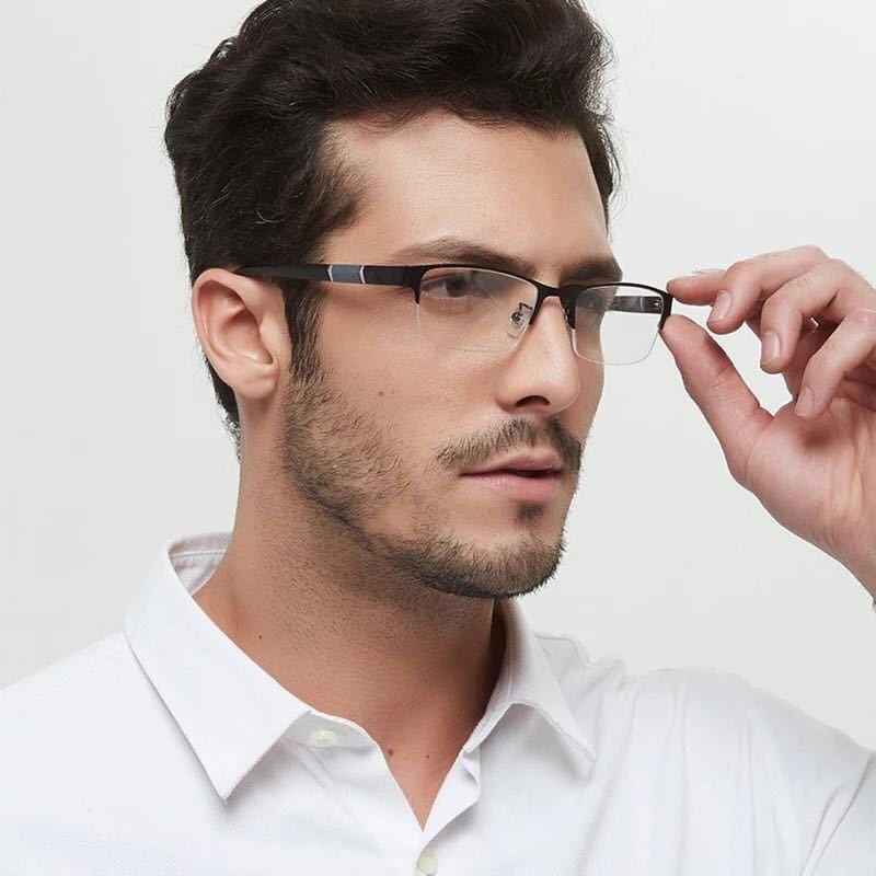 Lightweight Alloy Semi-Rimless New Design Reading Glasses For  Men And Women With  High Quality Half Frame  Men Reading Glasses  For Men New Retro Eyewear