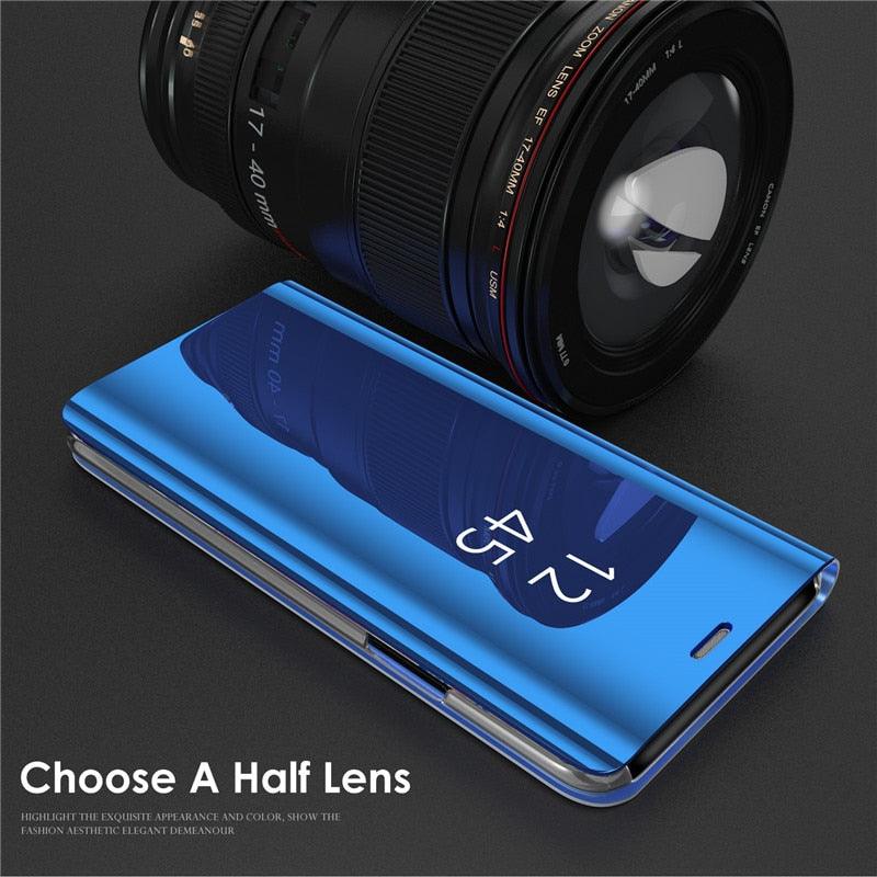 Lightweight Anti Peeping Magnetic Double-Sided Privacy Clear Back Metal Bumper Anti-Spy Phone Cases Cover for iPhone iPhone Smart Mirror Flip Case For iPhone 13 12 11 Pro XS Max XR Magnetic Stand Cover