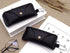 Lightweight Leather Sunglasses Case Glasses Box High-Grade Cover Eyeglasses Leather Glasses Case With Belt Hole Portable Eyeglasses Case Black Elegant PU Leather Sunglasses Bag For Gift