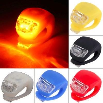 Lightweight Mini LED Silicone Bicycle Front Rear Light Waterproof Mountain Road Bike Cycling Headlight Tail Warning Lamp Silicone LED Bike Light Bike Headlight And Taillight Multi-Purpose Waterproof Bike Light For Cycling