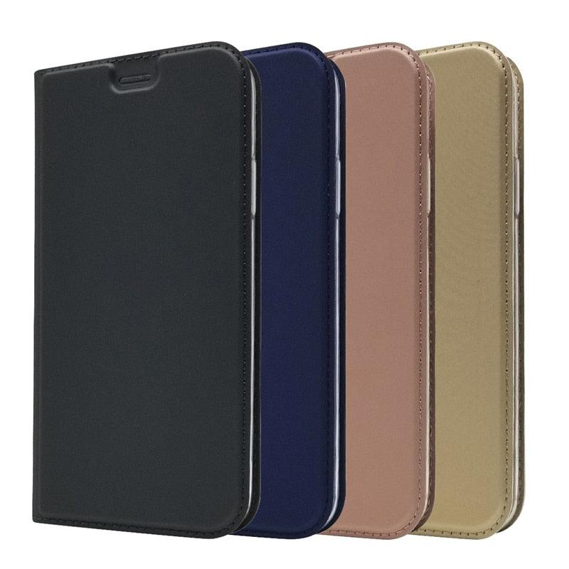 Lightweight Simple iPhone XS Case on for iPhone XS Max X XR 6S 5S 7 8 Plus 11 pro max Cover Luxury Wallet Magnet Flip Leather Cases Magnetic Closure PU Leather Phone Case Full Protective Cover for iPhone