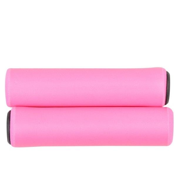 Lightweight Super Light Silicone Non-Slip Shock Absorption Road Handle Bike Parts Silica Gel Super Light Anti-Skid Shock Proof Handle Bar Locking Grips Cycling Grips Accessory