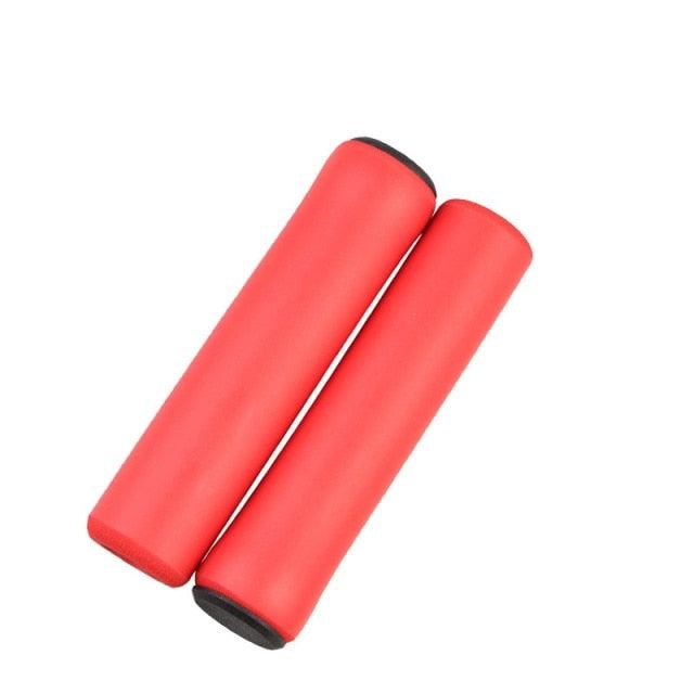 Lightweight Super Light Silicone Non-Slip Shock Absorption Road Handle Bike Parts Silica Gel Super Light Anti-Skid Shock Proof Handle Bar Locking Grips Cycling Grips Accessory