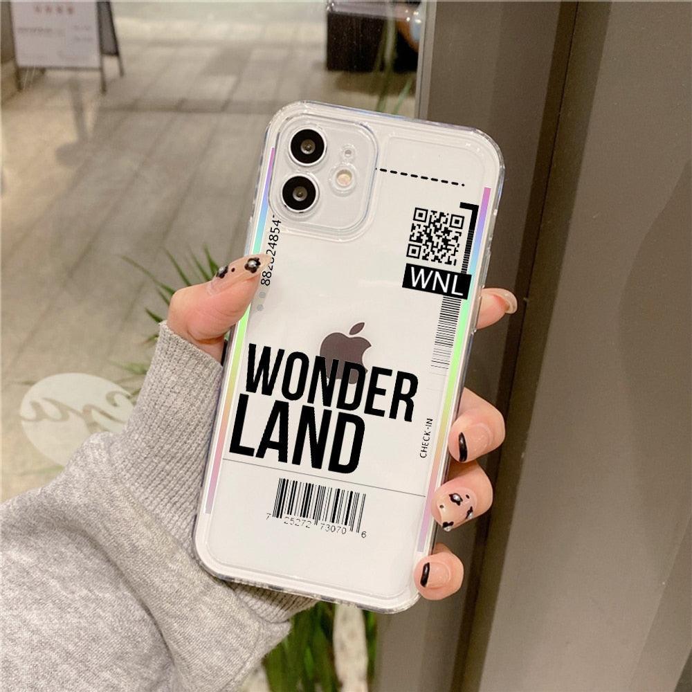 London Paris Tokyo Travel Transparent phone case for iPhone 14 11 12 13 mini pro XS MAX 8 7 6S Plus X SE XR Anti-Yellowing Phone Cover Transparent Full Safe Phone Case