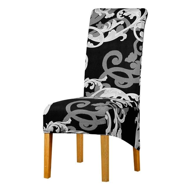 Long Backrest High Elastic Chair Cover European Backrest Seat Cover Home Washable Living Room Restaurant Hotel Party Banquet Dining Chair Cover Stretch Chair Slipcover, Spandex Elastic Removable Washable Chair Seat Covers Protector for Dining Room