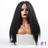 Long Kinky Straight Synthetic Wigs for Black Women Black Brown Blonde Ginger Red White Hair Afro Wigs Synthetic Hair  Wigs For Black Women Cosplay Wigs For Women