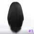 Long Kinky Straight Synthetic Wigs for Black Women Black Brown Blonde Ginger Red White Hair Afro Wigs Synthetic Hair  Wigs For Black Women Cosplay Wigs For Women