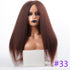 Long Kinky Straight Synthetic Wigs for Black Women Black Brown Blonde Ginger Red White Hair Afro Wigs Synthetic Hair  Wigs For Black Women Cosplay Wigs For Women