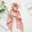 Long Ribbon Women Ponytail Scrunchies Scarf Elastic Hair Band Knotted Streamer Hair Ties Silky Satin Hair Rope Ponytail Holder Accessories for Women