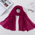 Long Soft Cotton Lightweight Crinkle Hijab Scarf Elegant Headscarf Head Wrap Islamic Head Wraps Hijab For Women 70*175cm