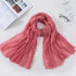 Long Soft Cotton Lightweight Crinkle Hijab Scarf Elegant Headscarf Head Wrap Islamic Head Wraps Hijab For Women 70*175cm