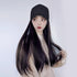 Long Straight Synthetic Baseball Cap Hair Wig Natural Black Brown Hat Wigs Natural Seamless Hair Extensions Wigs For Black Women Cosplay Wigs For Women