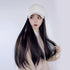 Long Straight Synthetic Baseball Cap Hair Wig Natural Black Brown Hat Wigs Natural Seamless Hair Extensions Wigs For Black Women Cosplay Wigs For Women