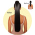 Long Straight Synthetic Hairpiece Ponytail Hair Natural Wrap Around Ponytail Chip in Hair Extensions Pony Tail Wig Synthetic Long Pony Tail Natural Black Comb In Ponytail Hair Pieces For Women