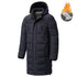 Long Winter Warm Thick Hooded Jacket Coat Windproof Thicken Hooded Coat Comfortable Jacket Men Autumn Outdoor Fashion Classic Windproof Multiple Pockets Men Light Jacket Coat