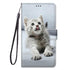 Lovely Cat Wolf Pattern Wallet Flip Cases For Xiaomi Redmi 8A 9A 9C 9T Note 8 Pro 8T 9 9T 10 5G Card Holder Stand Book Cover Magnetic Protective Cover with  Shockproof Inner Shell