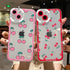 Lovely Cherry Strawberry Clear Phone Case For iPhone 11 12 13 14 Pro Max 14 Plus XR XS X 7 8 Plus SE Transparent Shockproof Protective Cute Cool Pink Phone Case Designed for iPhone