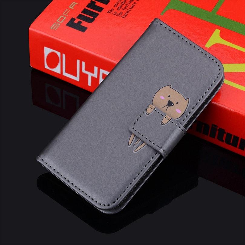 Lovely Flip Leather Phone Case For Xiaomi POCO X3 NFC Redmi Note 9 9S 9A 9C 7 8 8T 7A 8A M3 10 9T Pro Card Holder Cover Magnetic Clasp Cute Pattern Premium Leather Protective Case for Redmi