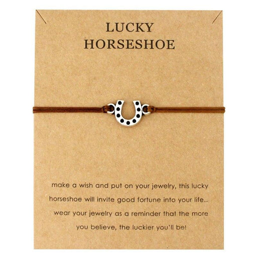 Lucky Horseshoe Charms Bracelets Lock Heart Love Key Adjustable Handmade Jewelry Women Boys Men String Wave Bracelets For Women Girls Handmade Waterproof Adjustable Beautiful Mini Beach Bracelets