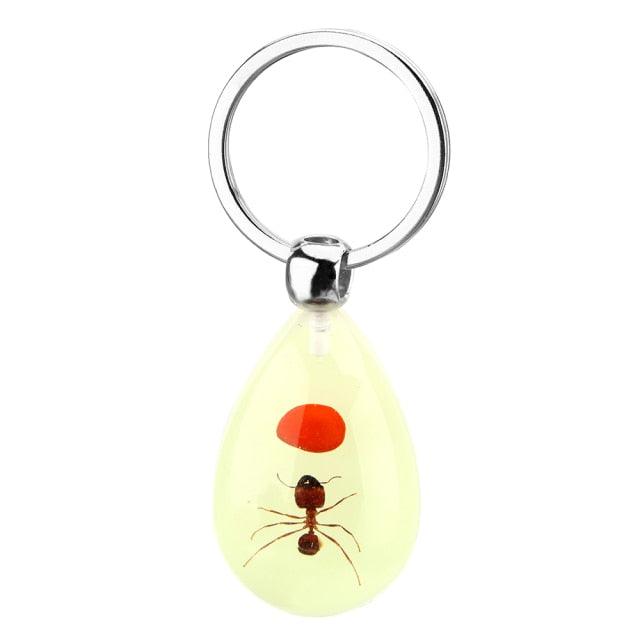 Luminous Creative Scorpion Keychain Car Keychain Artificial Amber Insect Car Key Ring Handbag Wallet Pendant Black Scorpion Resin Key Ring Glow In The Dark Pendants